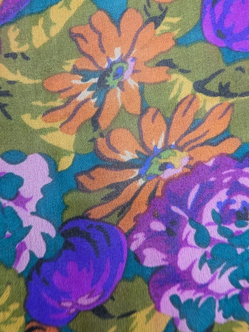 Carole Little 100% Silk Scarf Oblong Floral Chiffon Lightweight 66